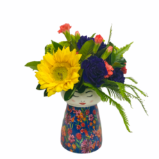 lady vase arrangement